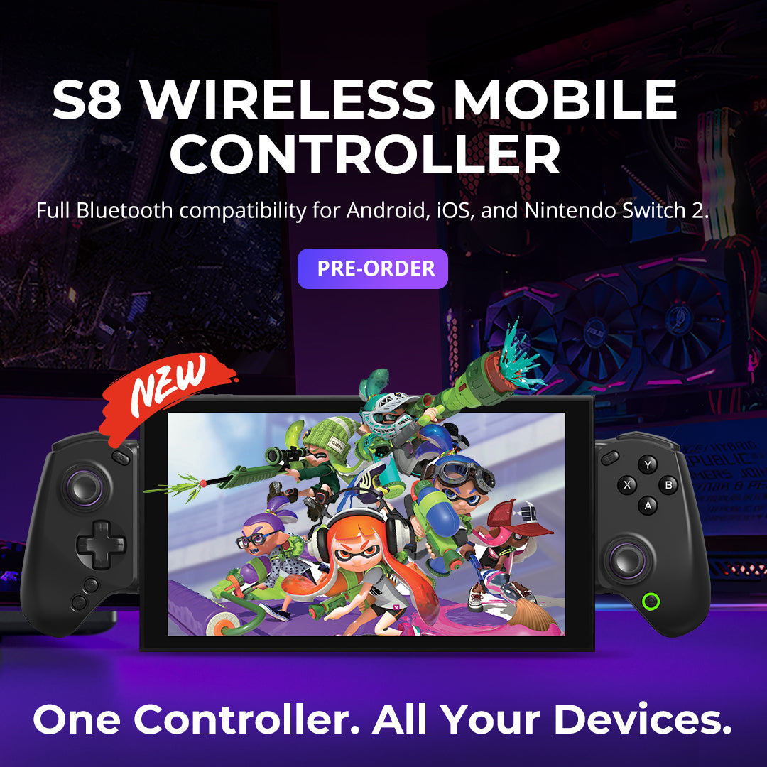 S8 Premium Bluetooth Controller for Nintendo Switch 2, iPhone, Android Phones and Tablets