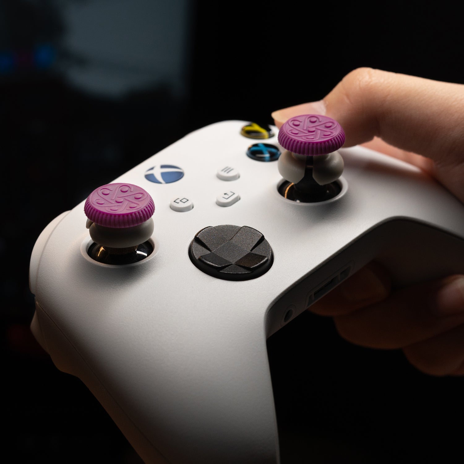 Silicone High-Rise Thumb Grips for Xbox Series S/X, One Controller and ROG Ally X, for FPS and Racing Games, 1 Pair