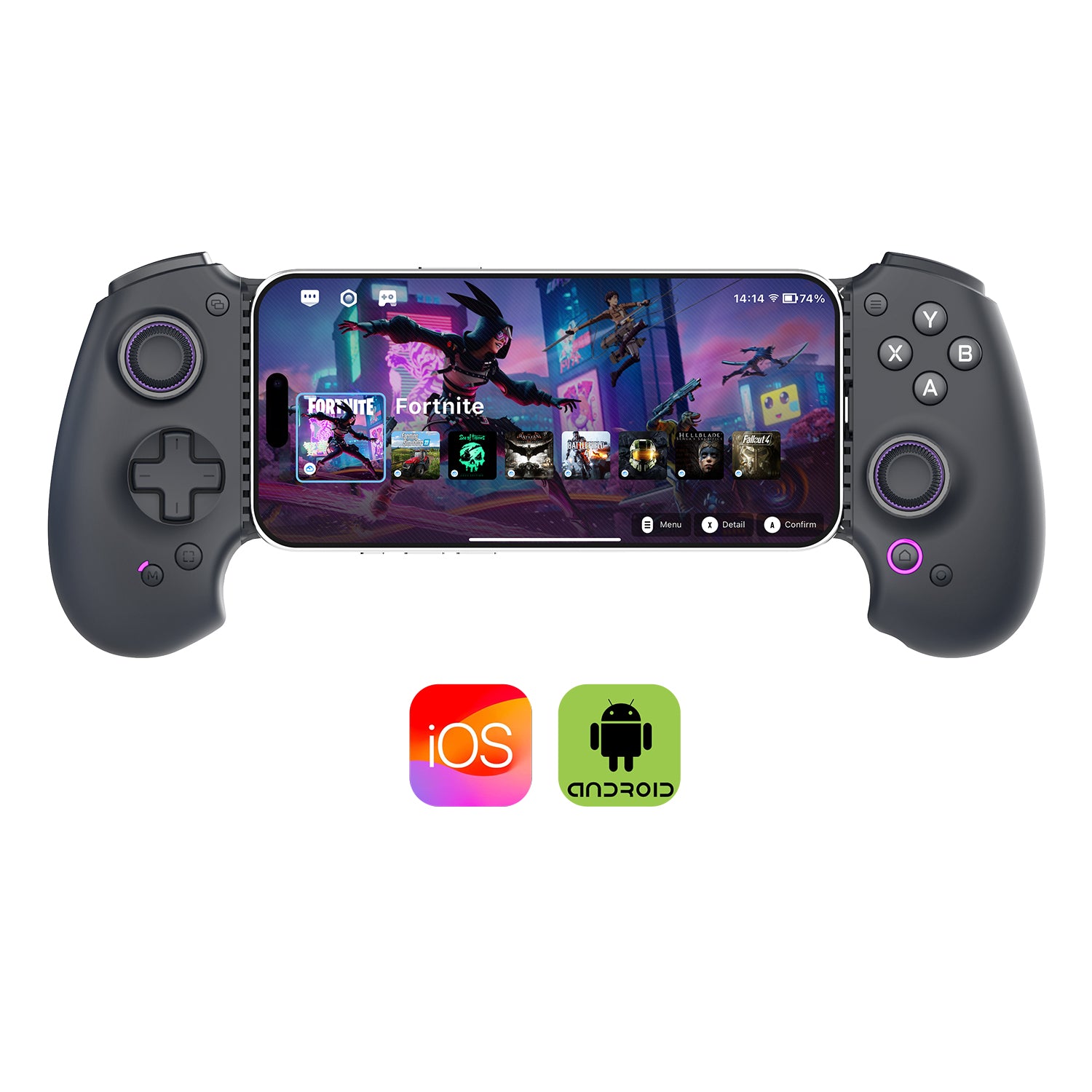 abxylute S9 Premium Mobile Controller, Type-C, Console-Quality, for iPhone and Android Phone