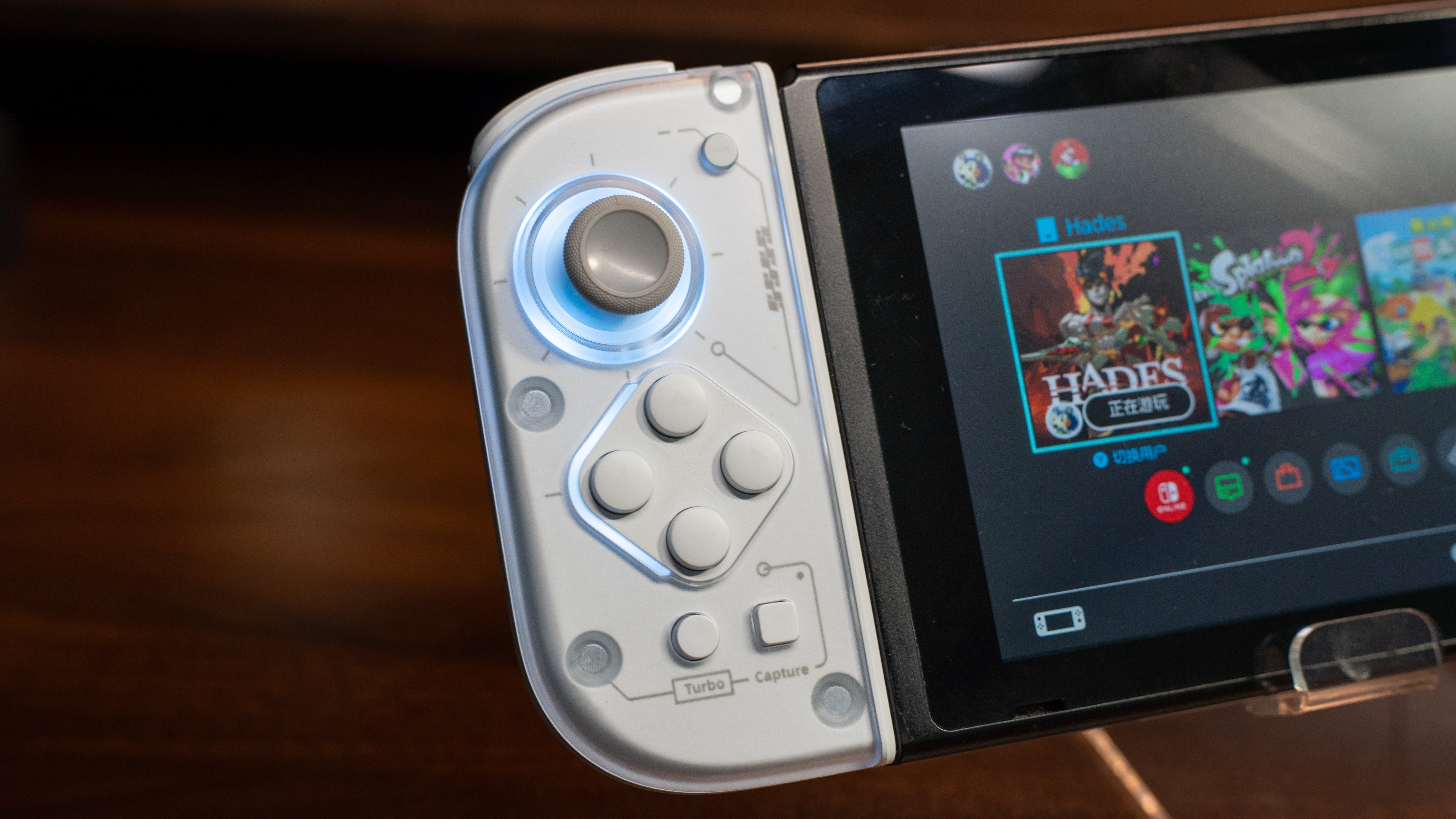 J6 Switch Controller Replacement for Joy-Con, Hall Effect Joysticks, RGB Lights, Motion Control, Macro & Turbo 1 Pair