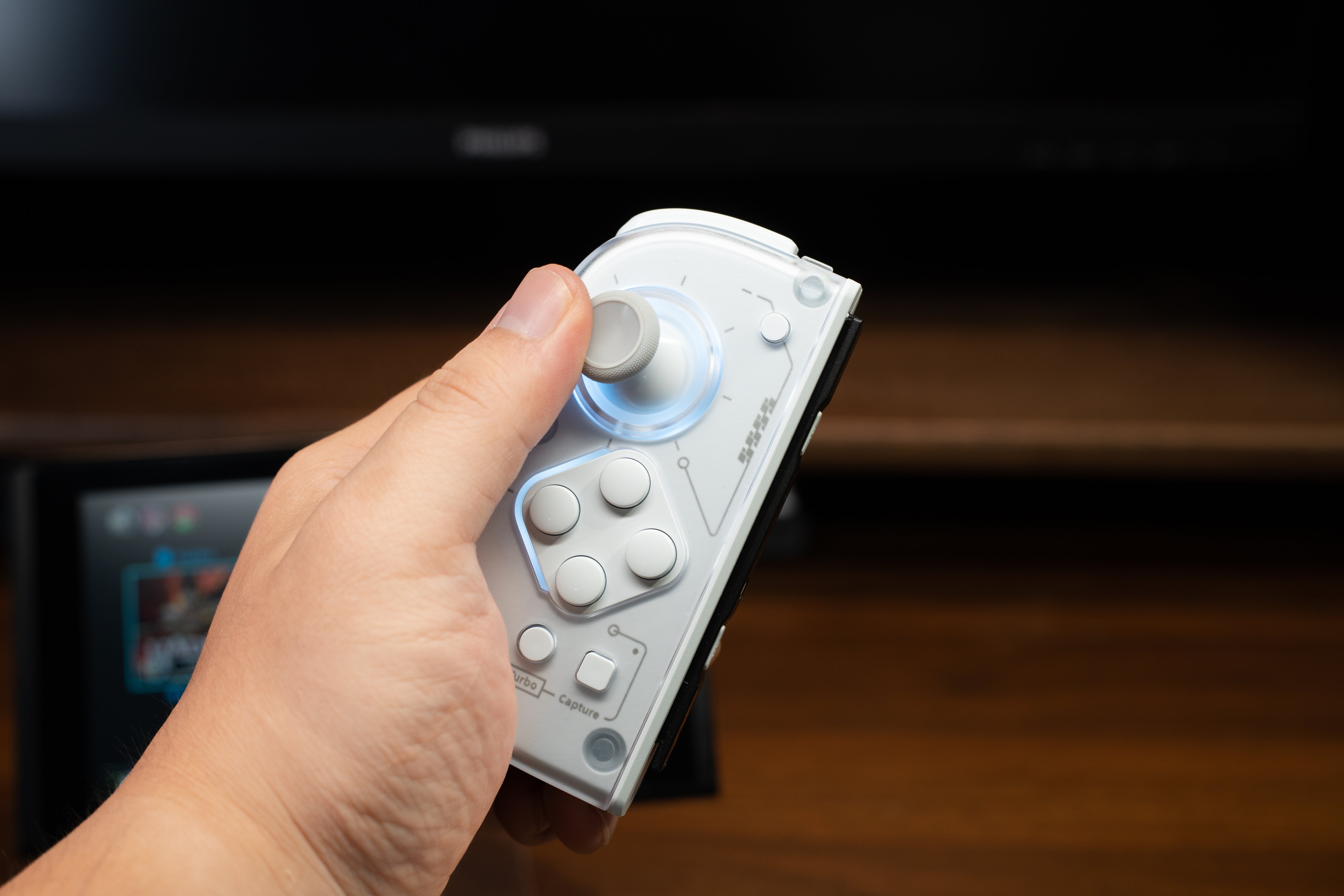 J6 Switch Controller Replacement for Joy-Con, Hall Effect Joysticks, RGB Lights, Motion Control, Macro & Turbo 1 Pair