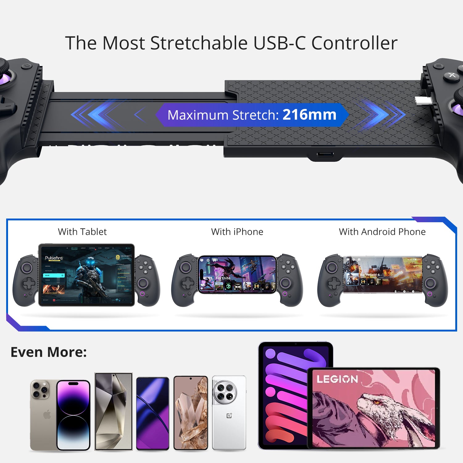 abxylute S9 Premium Mobile Controller, Type-C, Console-Quality, for iPhone and Android Phone