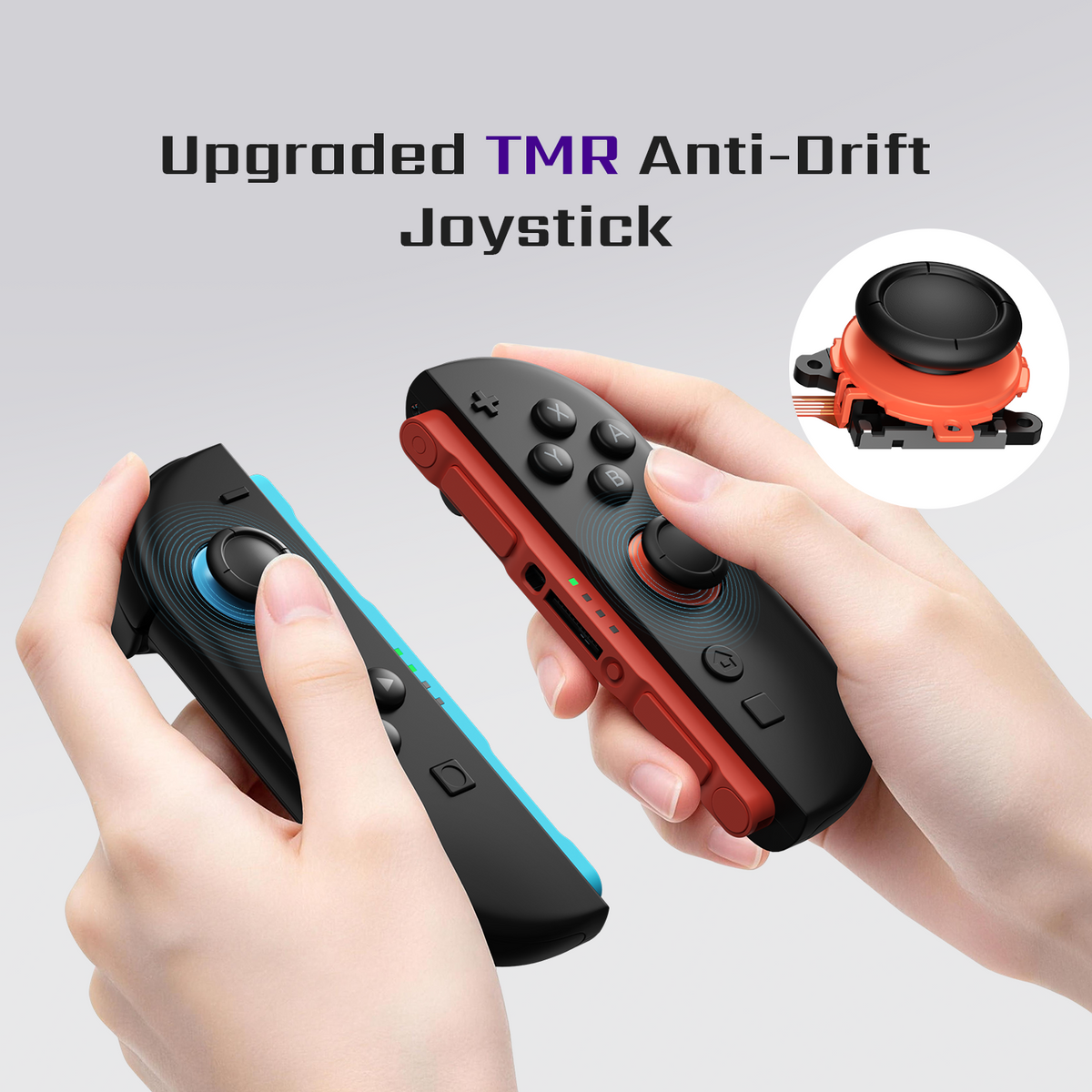 TMR Joystick Replacement for Switch 2, Anti-Drift Thumbstick, No Soldering Required