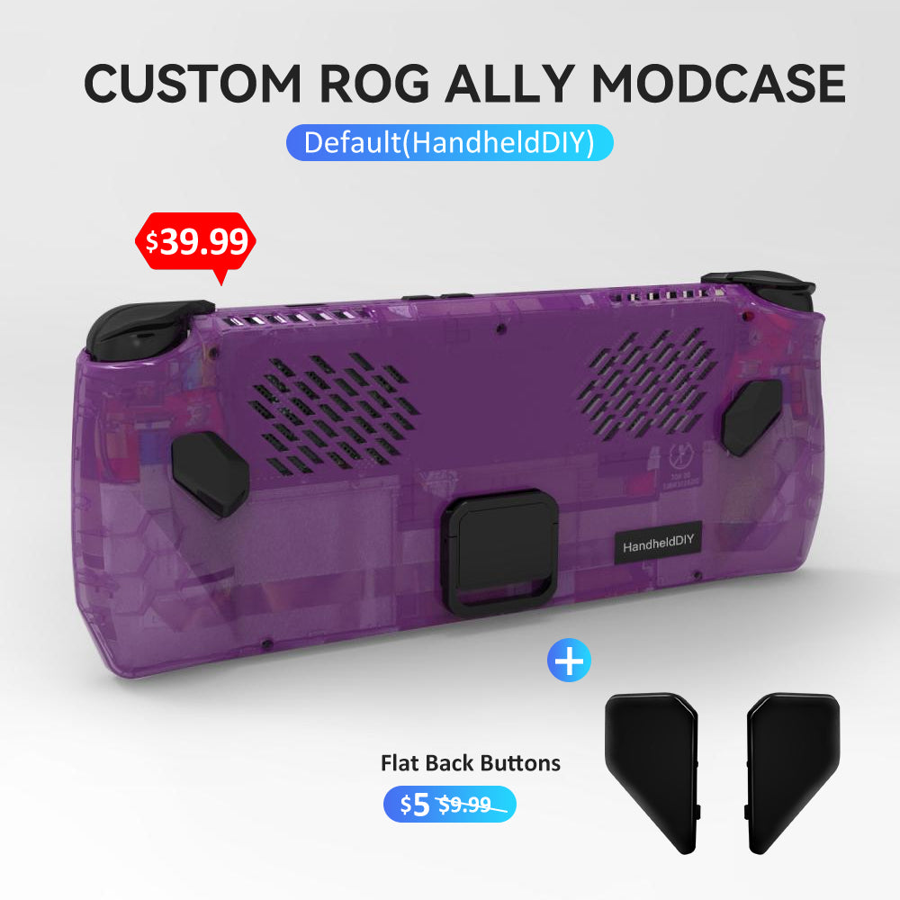 ROG Ally Modcase, Lower the Temperature Over 10%, Aluminum Alloy Kickstand and Nameplate
