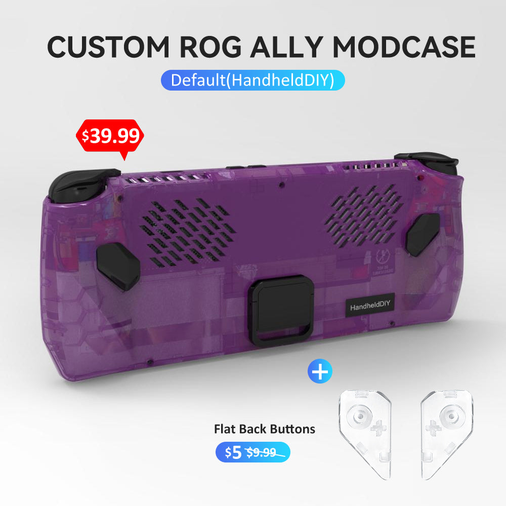 ROG Ally Modcase, Lower the Temperature Over 10%, Aluminum Alloy Kickstand and Nameplate