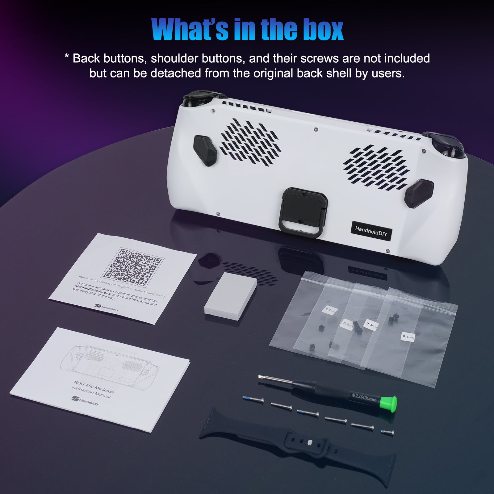 ROG Ally Modcase, Lower the Temperature Over 10%, Aluminum Alloy Kickstand and Nameplate