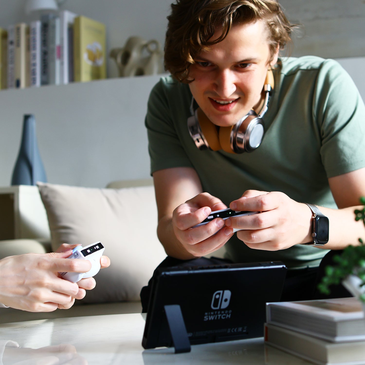 J6 Switch Controller Replacement for Joy-Con, Hall Effect Joysticks, RGB Lights, Motion Control, Macro & Turbo 1 Pair