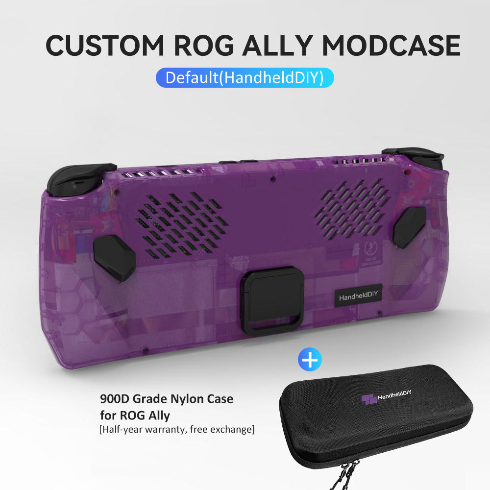 [🔥Hot Sale🔥] Custom ROG Ally Modcase, Lower the Temperature Over 10%, Aluminum Alloy Kickstand and Nameplate, Cyberpunk Engraving Service