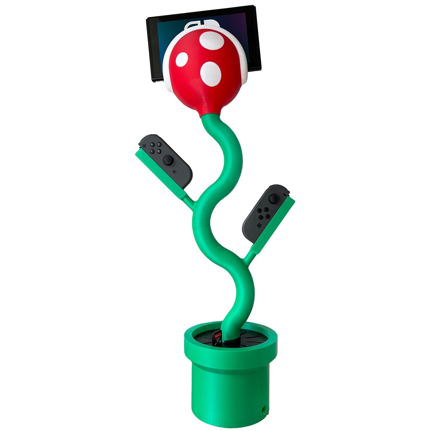 3D Printed Holder of Chomper Plants vs. Zombies, for Nintendo Switch Handheld, Easy Assembly with Super Glue