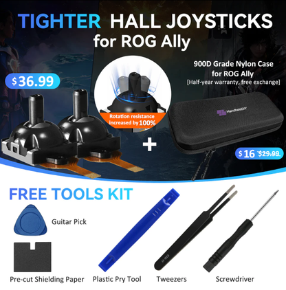1 Pair Hall Joystick for ROG Ally/ Legion Go/ GPD Win 4, with Free Tools Kit! [Does Not Compromise the Eligibility for ROG ALLY's 1-year Warranty Service]