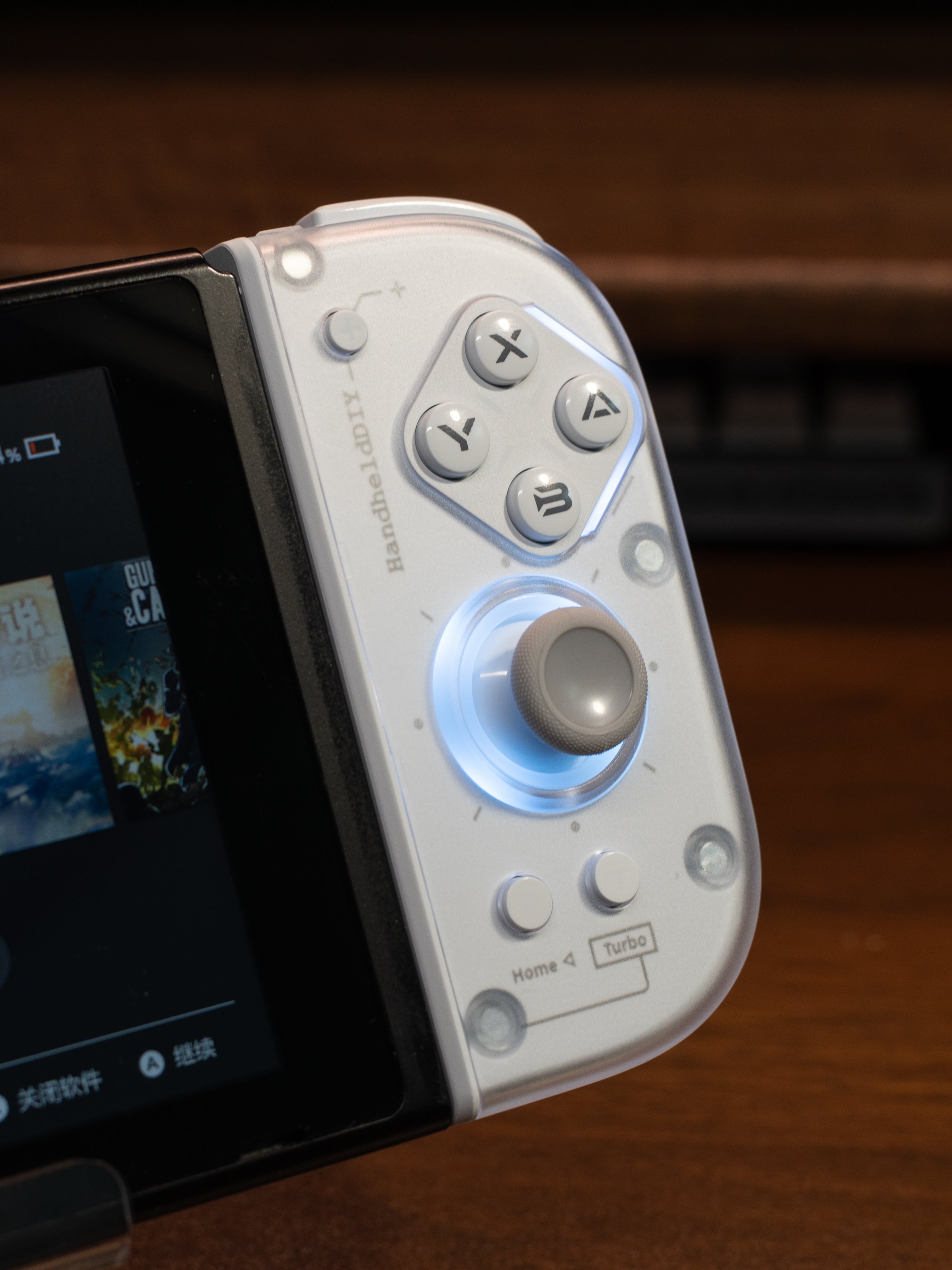 J6 Switch Controller Replacement for Joy-Con, Hall Effect Joysticks, RGB Lights, Motion Control, Macro & Turbo 1 Pair
