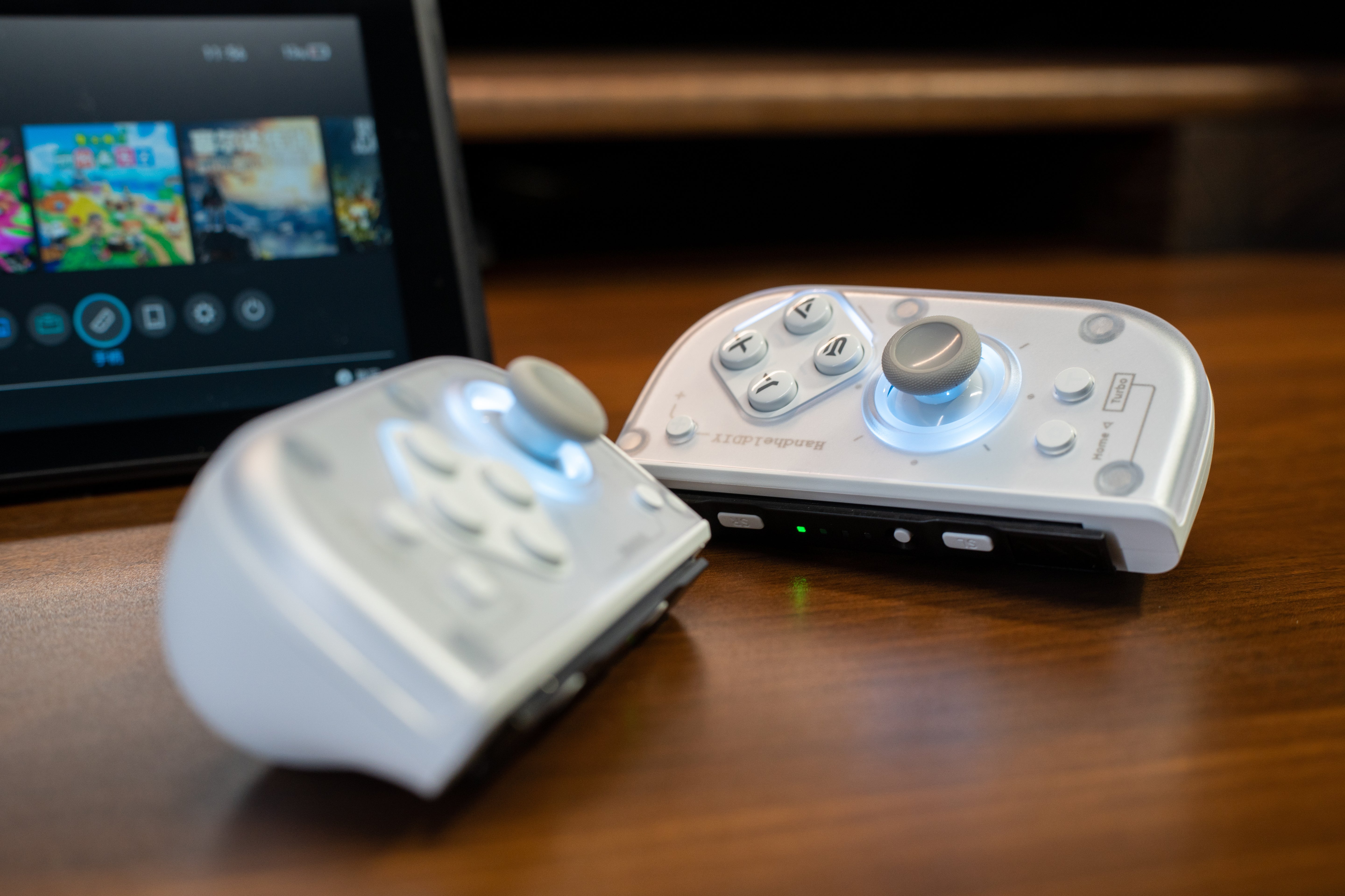 J6 Switch Controller Replacement for Joy-Con, Hall Effect Joysticks, RGB Lights, Motion Control, Macro & Turbo 1 Pair