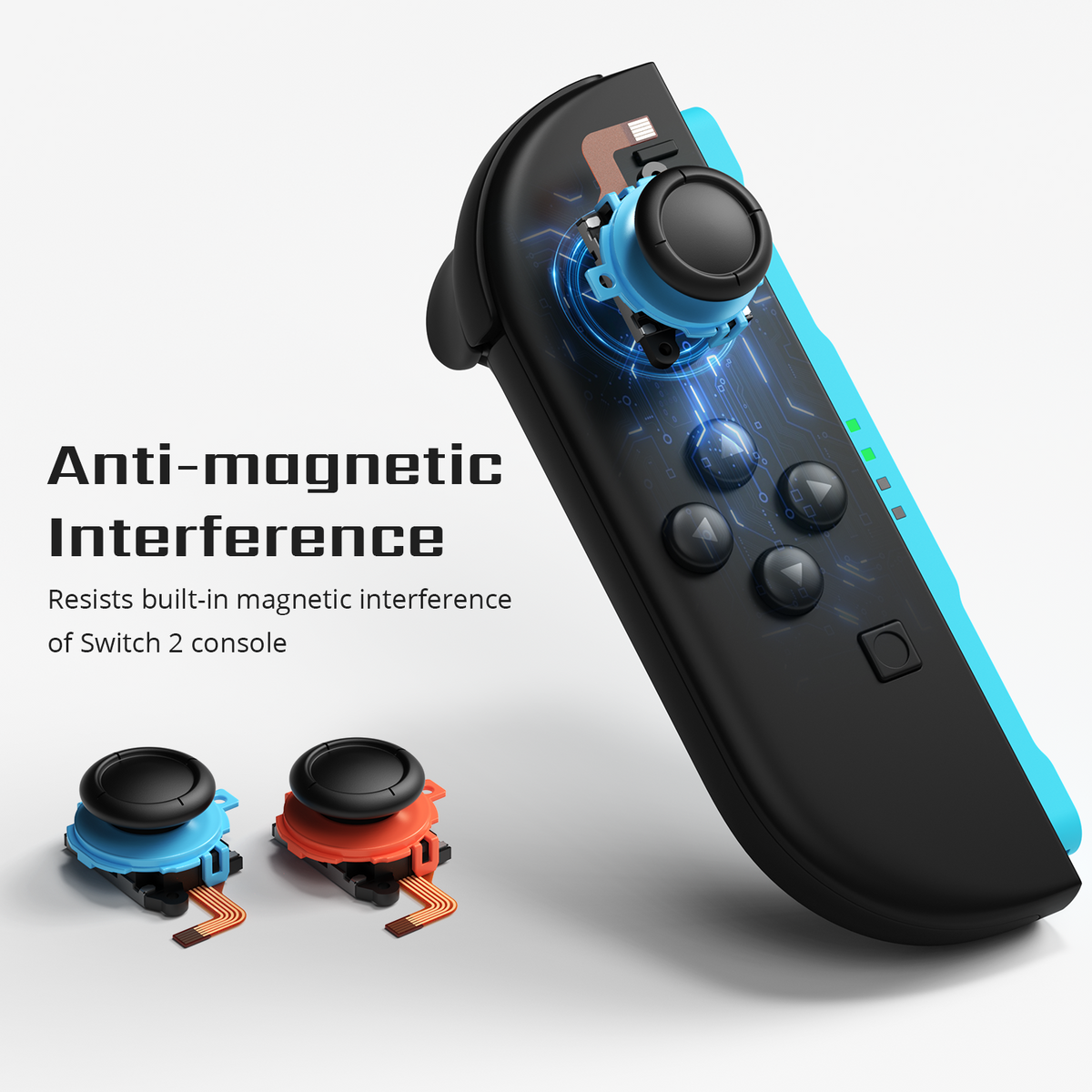 TMR Joystick Replacement for Switch 2, Anti-Drift Thumbstick, No Soldering Required