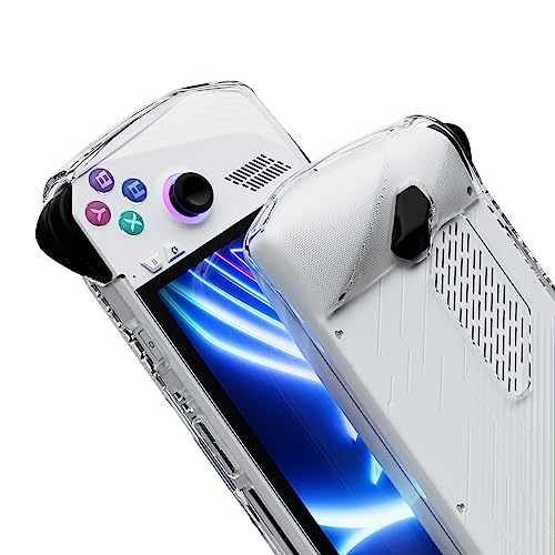 Custodia Protettiva TPU Per ASUS ROG Ally, Con Staffa Integrata, Antiurto E Antigraffio, Comoda Impugnatura Ergonomica, Bianca