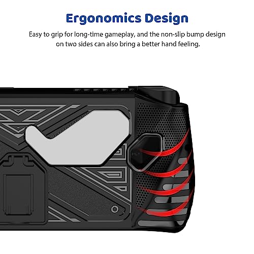 Soatuto Case for ROG Ally Game Console Silicone Hard Case Back Cover Anti-Scratch Drop-proof Non-Slip Protective Case for 2023 Asus ROG Ally Game